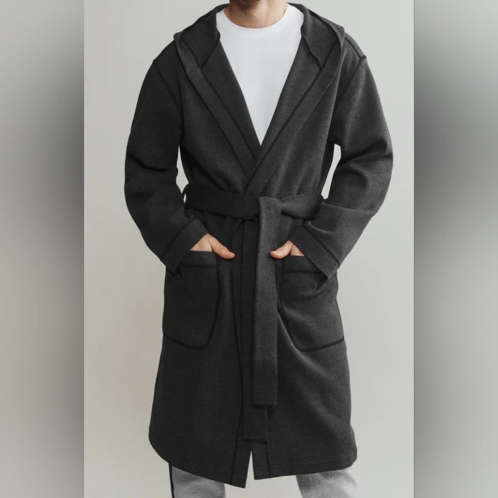 RHONE Dark Gray Heritage Midweight Robe